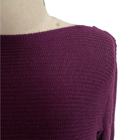 WHBM Purple Boatneck Sweater with Cross-Back Detail Size XXS - Picture 3 of 11